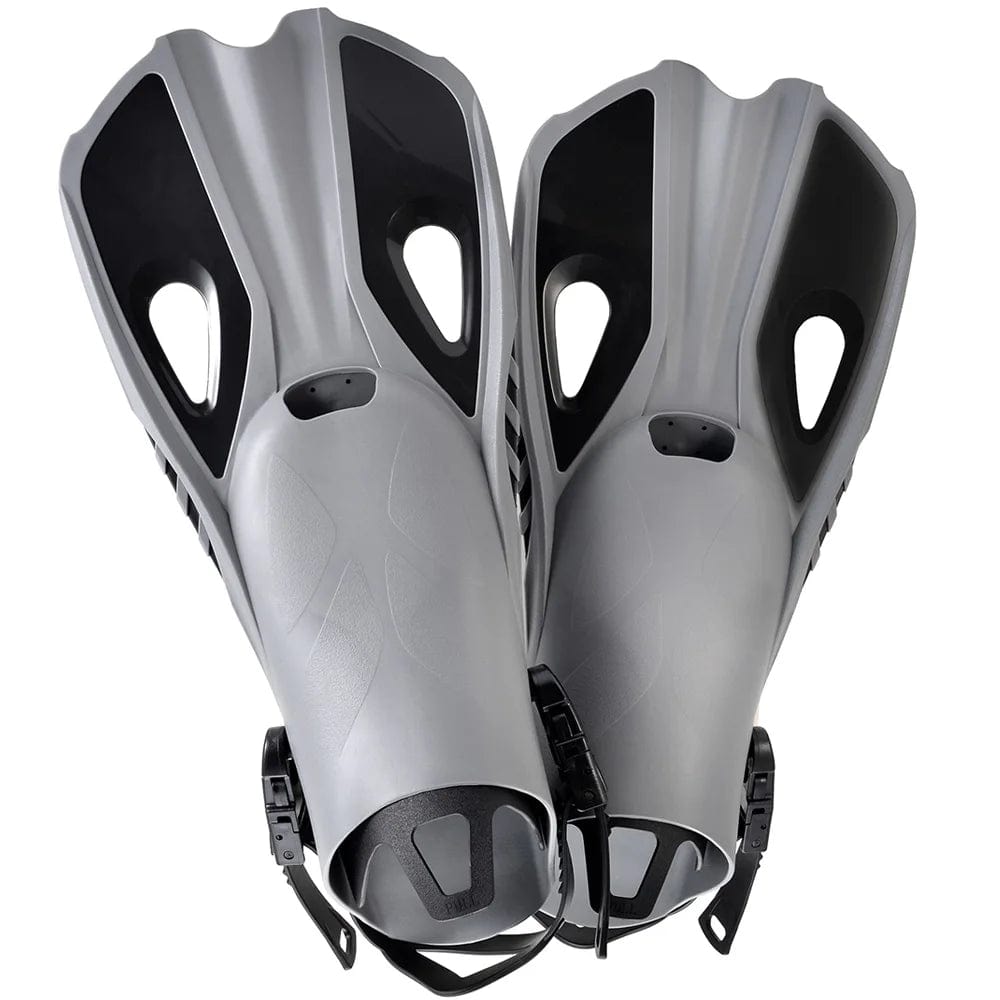 Grey / XS Professional Scuba Diving Fins Adult Adjustable Swimming Shoes Silicone Long Submersible Snorkeling Foot Monofin Diving Flippers