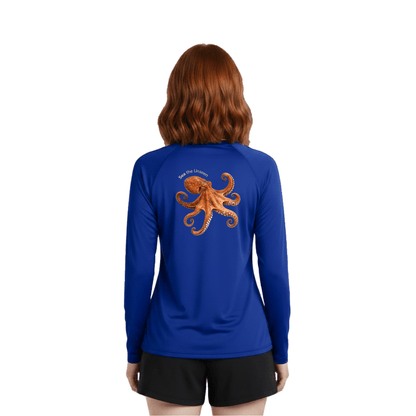 rashguard L / Royal Blue Octopus Long Sleeve Rashguard – UPF 50 Swim Shirt Octopus Long Sleeve Rashguard – UPF 50 Swim Shirt