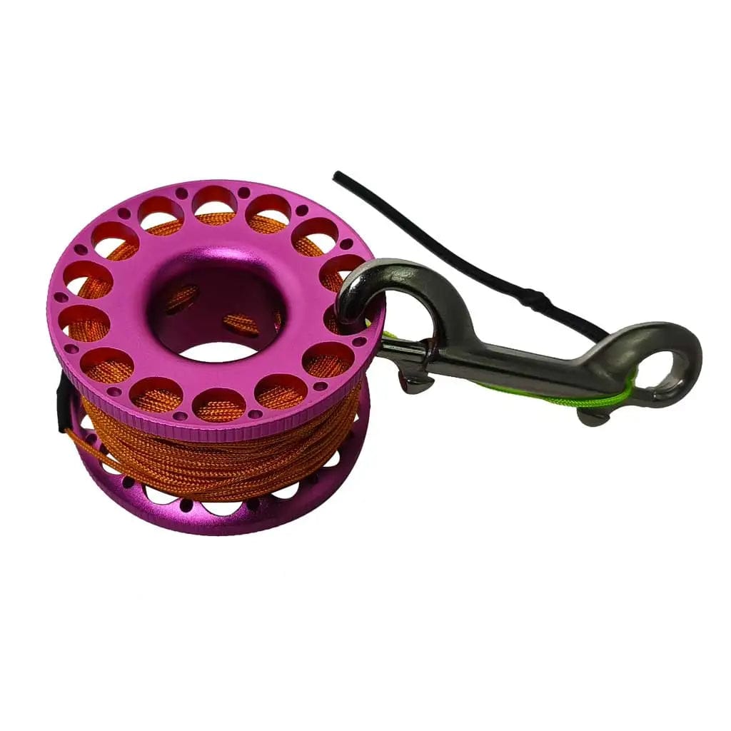 Spool reel cave line Purple/Orange Line XViz Aluminum Finger Reel Ascent Line Scuba Diving Spool 30M XViz Aluminum Finger Reel Ascent Line Scuba Diving Spool 30M