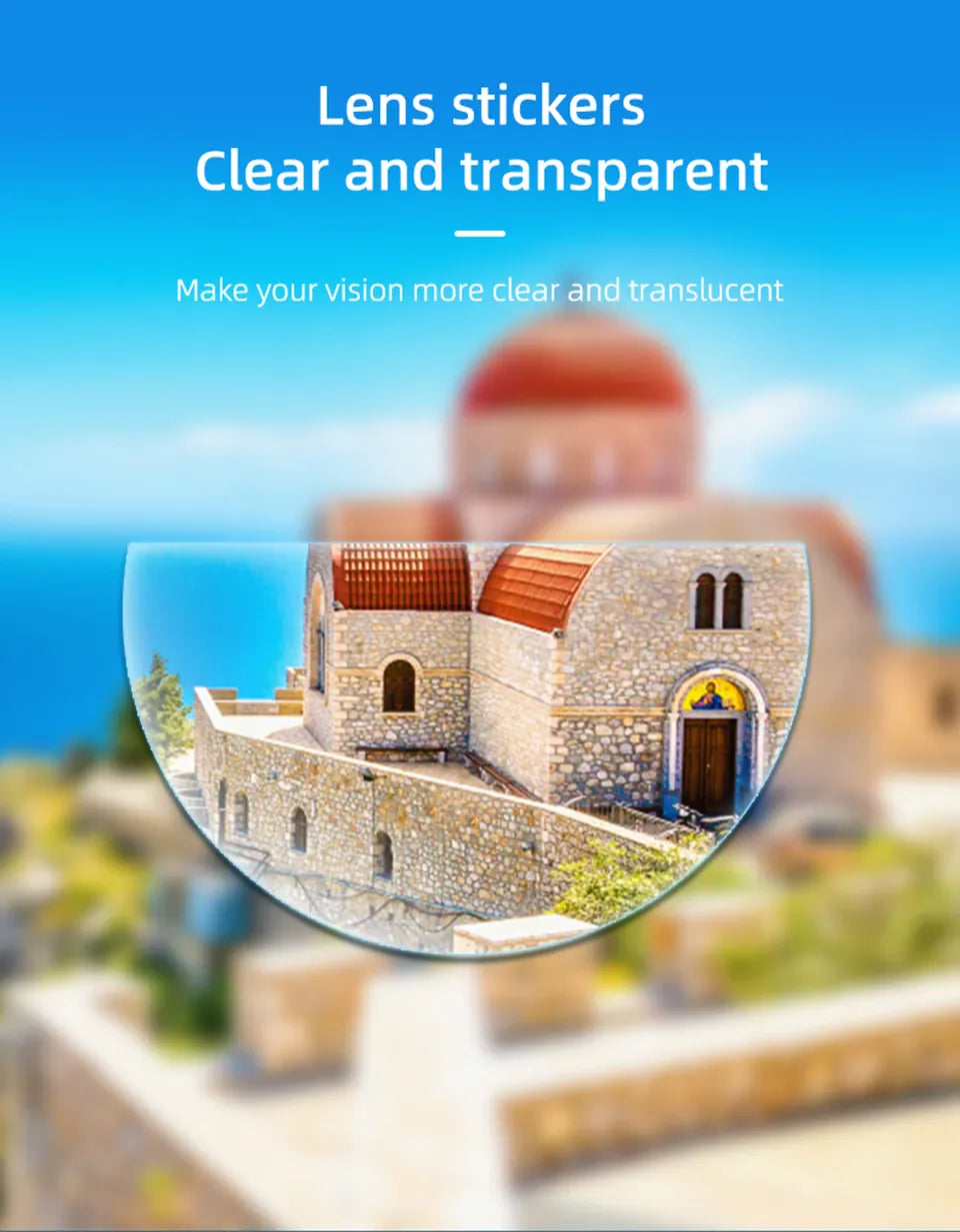 Stick-on Presbyopic Magnification Lenses Reusable Bifocal ADD +1.00 TO +6.00 Stick-on Presbyopic Magnification Lenses Reusable Bifocal ADD +1.00 TO +6.00