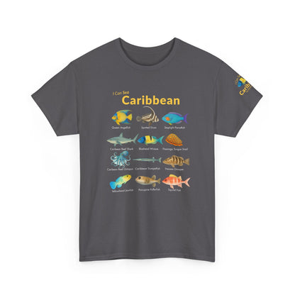 T-Shirt Charcoal / S Caribbean Reef Fish Field Guide Tee - Watercolor Snorkel & Dive ID Shirt Caribbean Reef Fish Field Guide Tee - Watercolor Snorkel & Dive ID Shirt