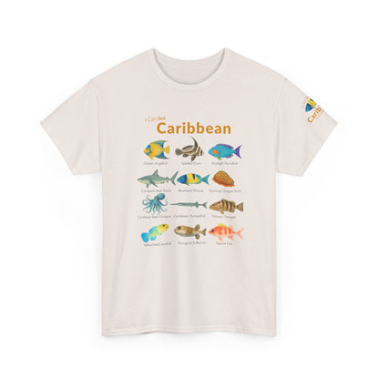 T-Shirt Ice Gray / S Caribbean Reef Fish Field Guide Tee - Watercolor Snorkel & Dive ID Shirt Caribbean Reef Fish Field Guide Tee - Watercolor Snorkel & Dive ID Shirt