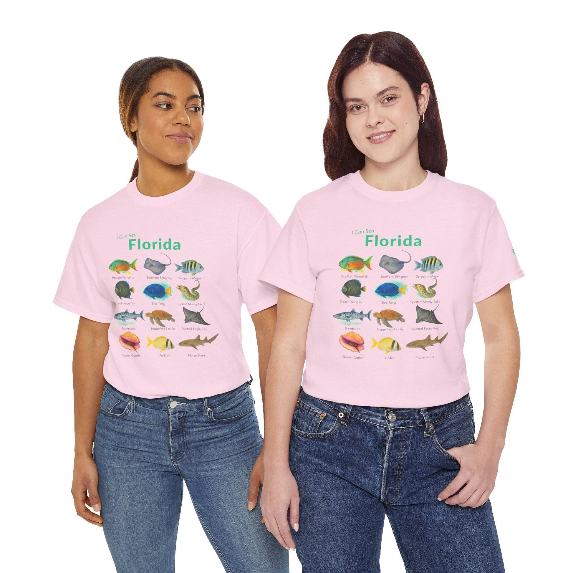 T-Shirt Florida Reef Fish ID Tee - Watercolor Fish Field Guide Shirt Florida Reef Fish ID Tee - Watercolor Fish Field Guide Shirt
