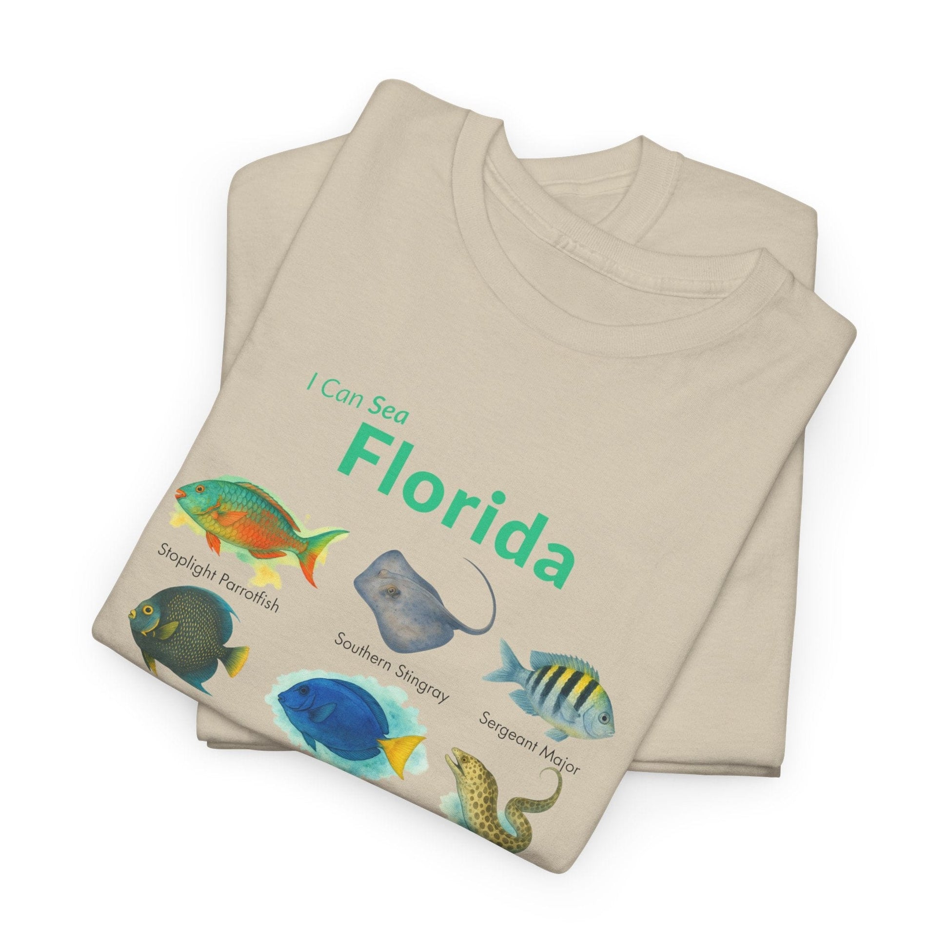T-Shirt Florida Reef Fish ID Tee - Watercolor Fish Field Guide Shirt Florida Reef Fish ID Tee - Watercolor Fish Field Guide Shirt