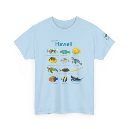 T-Shirt Light Blue / S Hawaii Reef Fish Field Guide Tee - Watercolor Snorkel & Dive ID Shirt Hawaii Reef Fish Field Guide Tee - Watercolor Snorkel & Dive ID Shirt