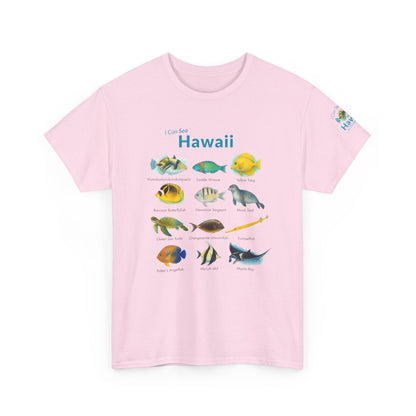 T-Shirt Light Pink / S Hawaii Reef Fish Field Guide Tee - Watercolor Snorkel & Dive ID Shirt Hawaii Reef Fish Field Guide Tee - Watercolor Snorkel & Dive ID Shirt