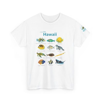 T-Shirt White / S Hawaii Reef Fish Field Guide Tee - Watercolor Snorkel & Dive ID Shirt Hawaii Reef Fish Field Guide Tee - Watercolor Snorkel & Dive ID Shirt