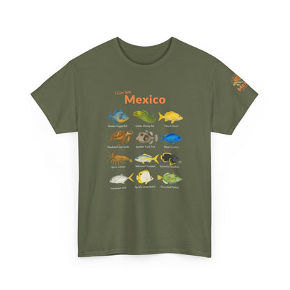 T-Shirt I Can Sea Mexico Watercolor Field Guide Tee - Mexican Fish ID Shirt I Can Sea Mexico Watercolor Field Guide Tee - Mexican Fish ID Shirt