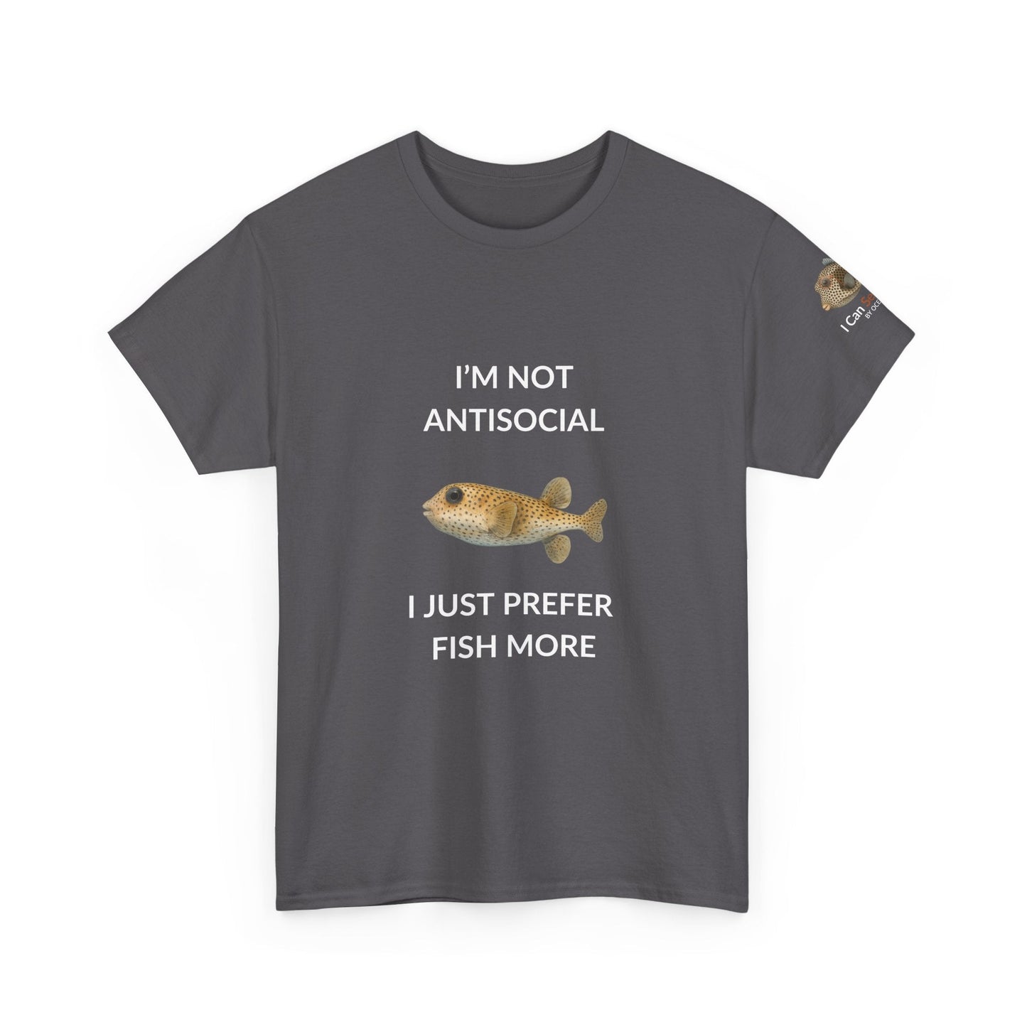 T-Shirt Charcoal / S I’m Not Antisocial I Just Prefer Fish More T-Shirt - Watercolor Fish Tee for Divers & Ocean Lovers I’m Not Antisocial I Just Prefer Fish More T-Shirt - Watercolor Fish Tee for Divers & Ocean Lovers