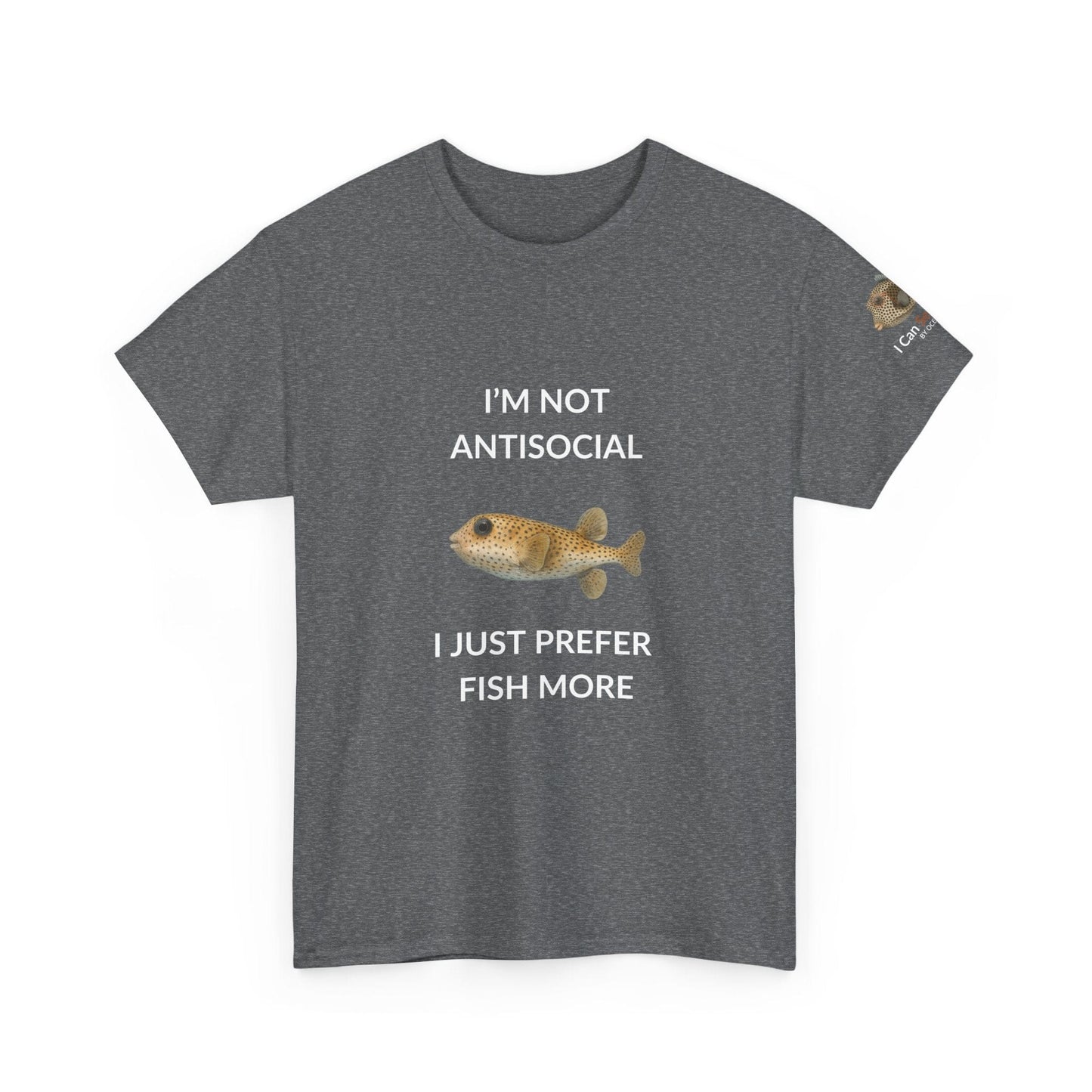 T-Shirt Graphite Heather / S I’m Not Antisocial I Just Prefer Fish More T-Shirt - Watercolor Fish Tee for Divers & Ocean Lovers I’m Not Antisocial I Just Prefer Fish More T-Shirt - Watercolor Fish Tee for Divers & Ocean Lovers