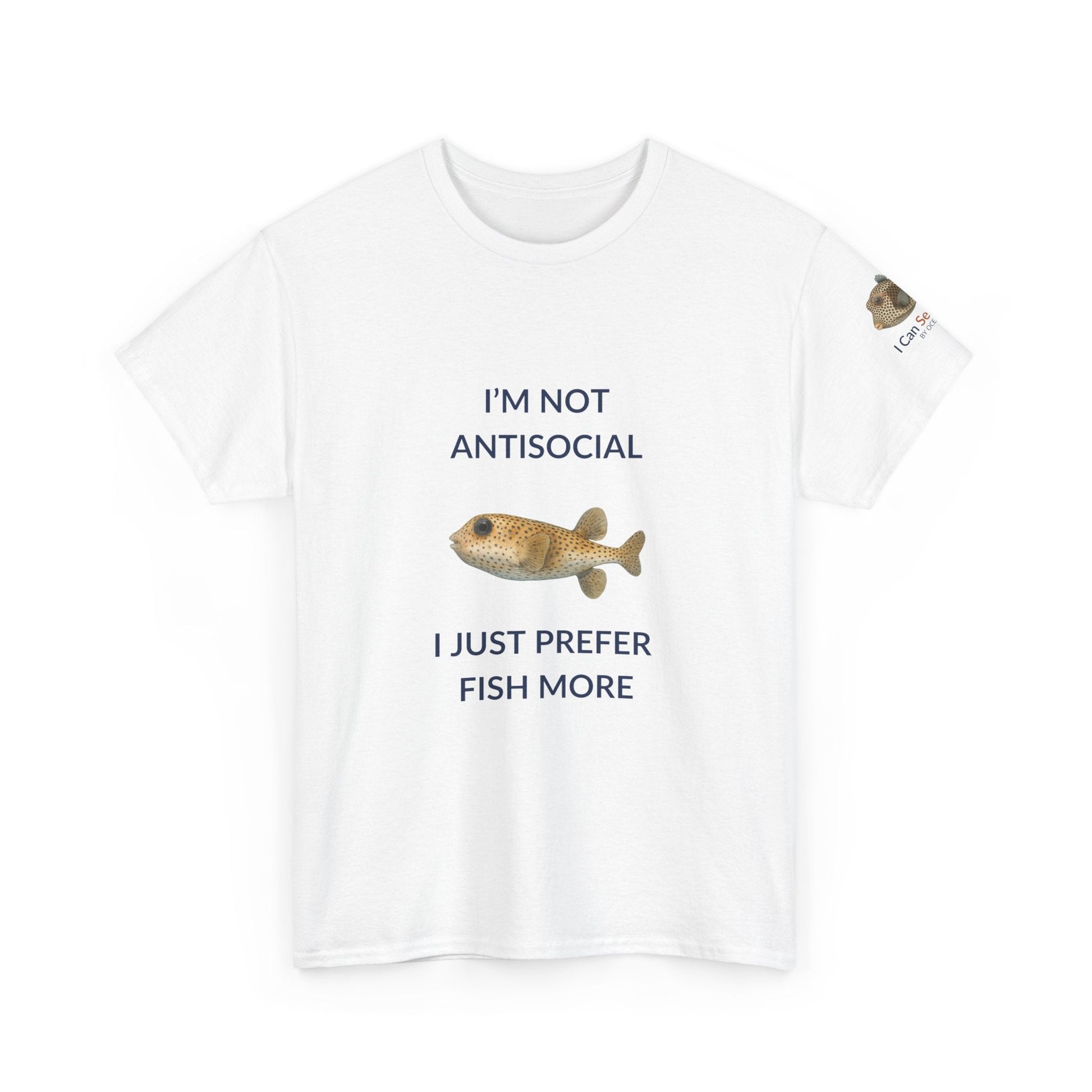 T-Shirt White / S I’m Not Antisocial I Just Prefer Fish More T-Shirt - Watercolor Fish Tee for Divers & Ocean Lovers I’m Not Antisocial I Just Prefer Fish More T-Shirt - Watercolor Fish Tee for Divers & Ocean Lovers