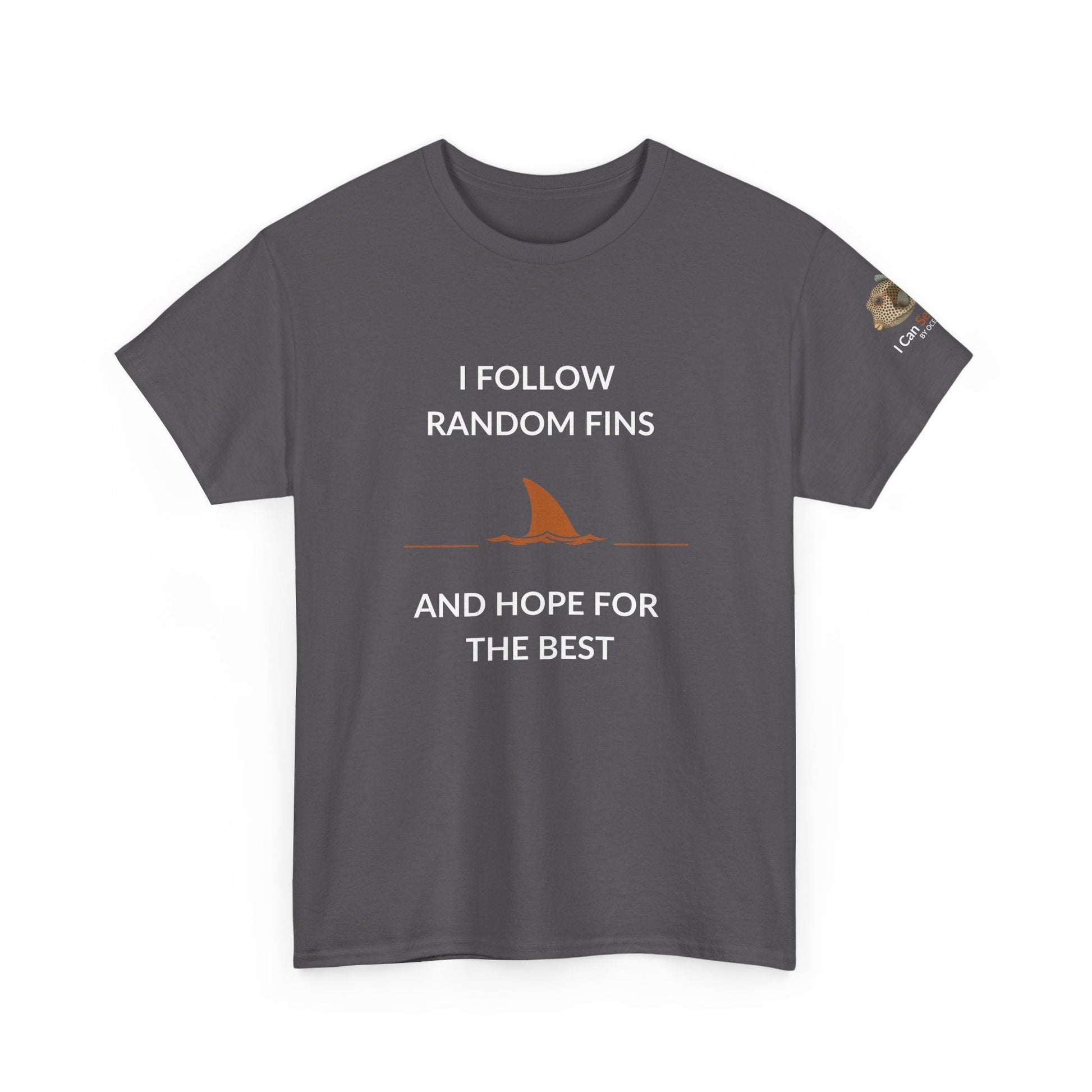 T-Shirt Charcoal / S Ocean Lovers Unisex Tee Shirt - I Follow Random Fins Ocean Lovers Unisex Tee Shirt - I Follow Random Fins