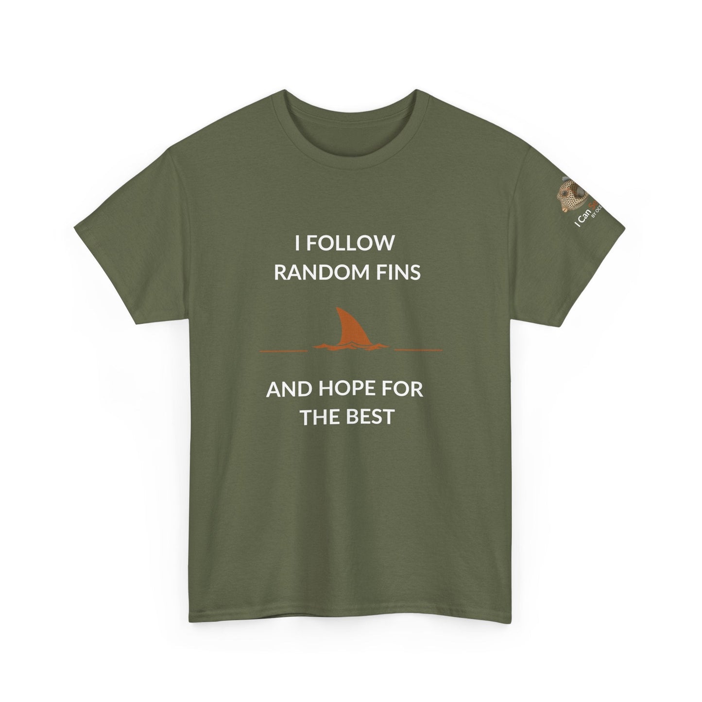T-Shirt Military Green / S Ocean Lovers Unisex Tee Shirt - I Follow Random Fins Ocean Lovers Unisex Tee Shirt - I Follow Random Fins