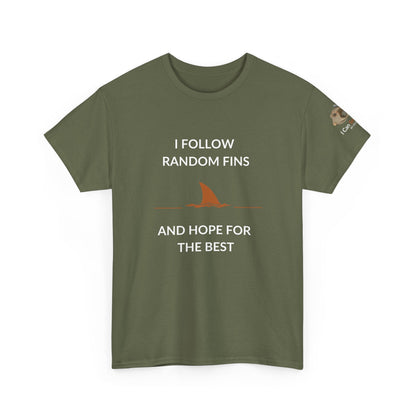 T-Shirt Military Green / S Ocean Lovers Unisex Tee Shirt - I Follow Random Fins Ocean Lovers Unisex Tee Shirt - I Follow Random Fins