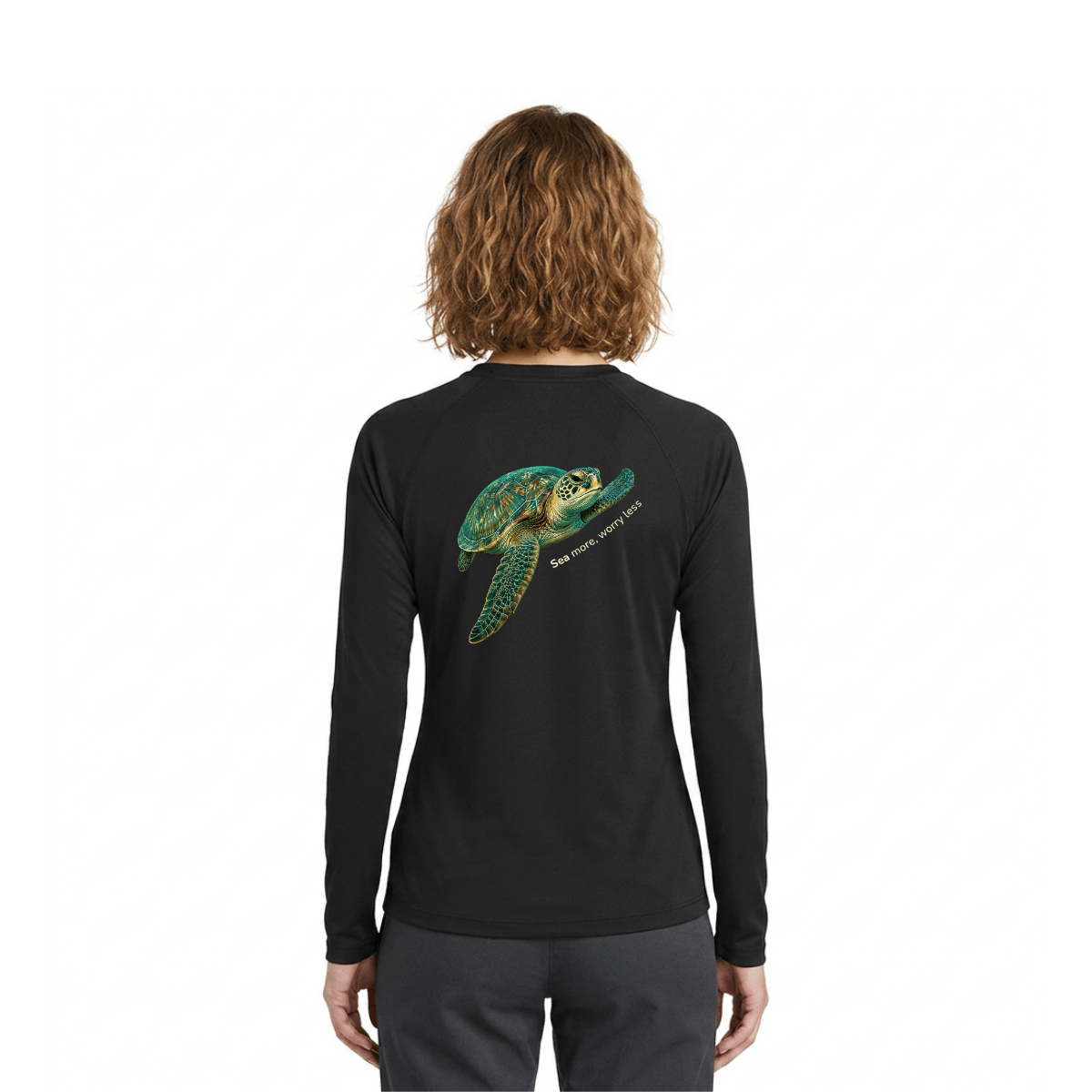Sea Turtle Long Sleeve Rashguard – UPF 50 Swim Shirt