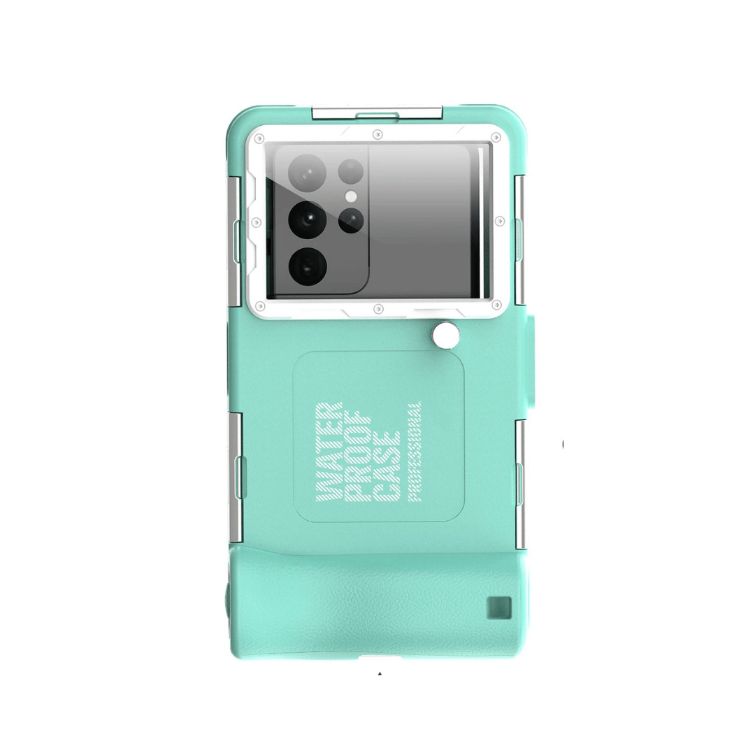 Aqua/White Waterproof Phone Case for Snorkeling | Underwater Phone Housing 10m Waterproof Phone Case for Snorkeling | Underwater Housing 10m