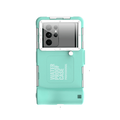 Aqua/White Waterproof Phone Case for Snorkeling | Underwater Phone Housing 10m Waterproof Phone Case for Snorkeling | Underwater Housing 10m
